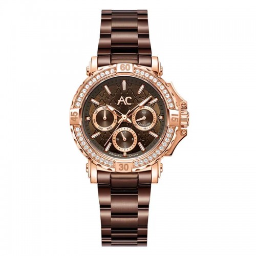 Alexandre Christie AC 9205 Rosegold Brown Diamond Ring Lady BFBROBODR1